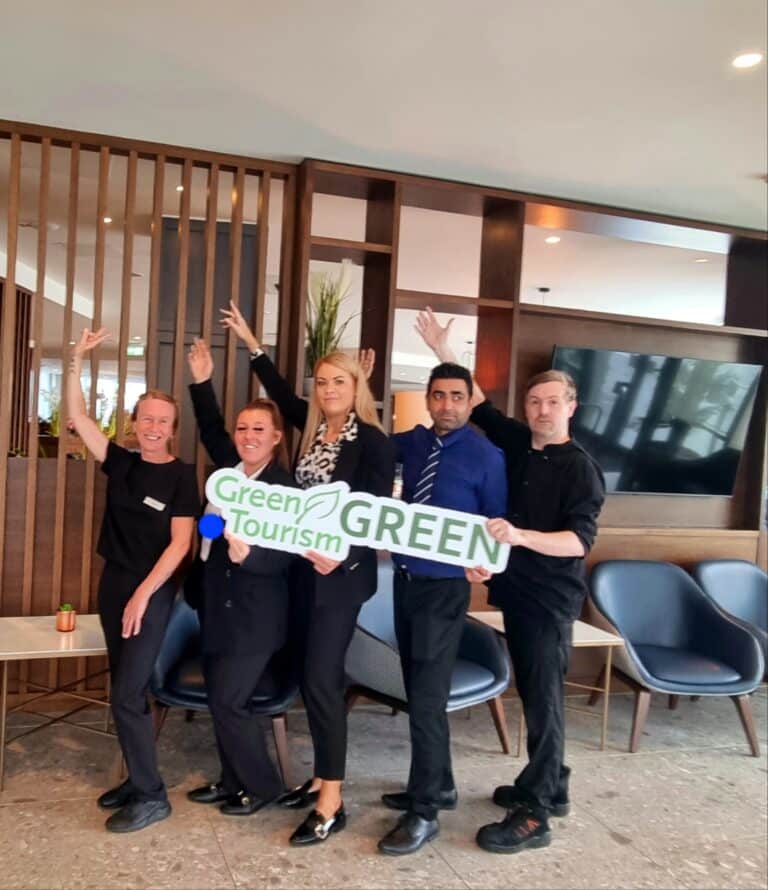 Green Tourism Sign With Staff Aspect Hotel Park West